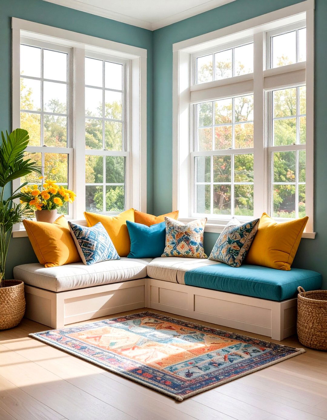 DIY Window Seat with No Sew Cushions - 20 Window Seat Ideas
