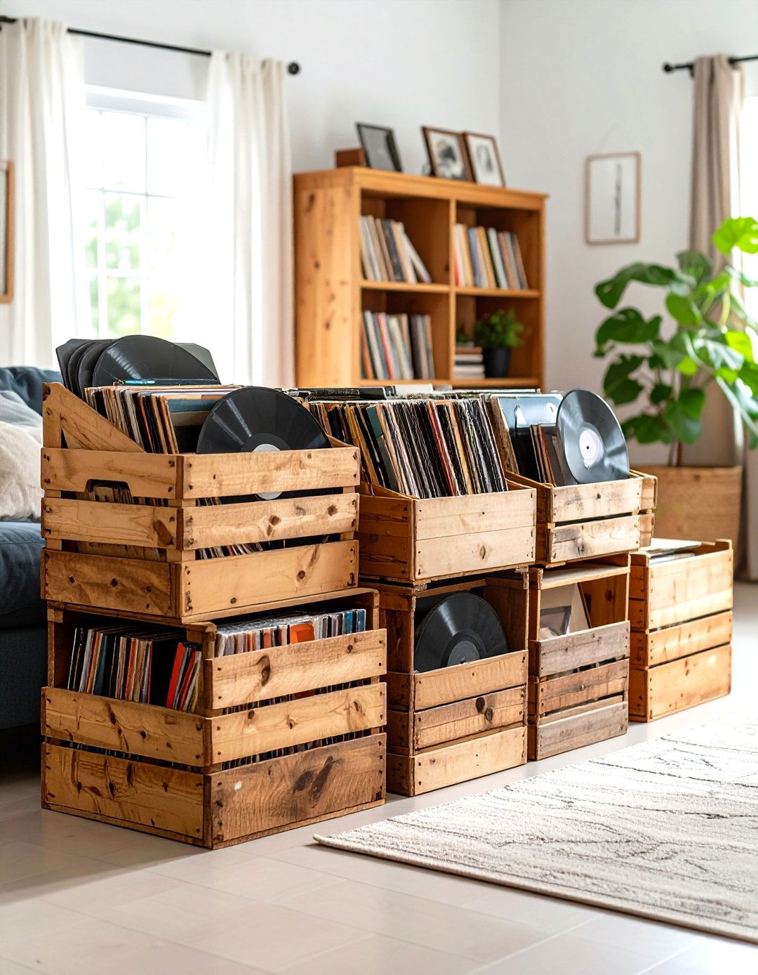 DIY Wooden Crates - 20 Vinyl Record Storage Ideas