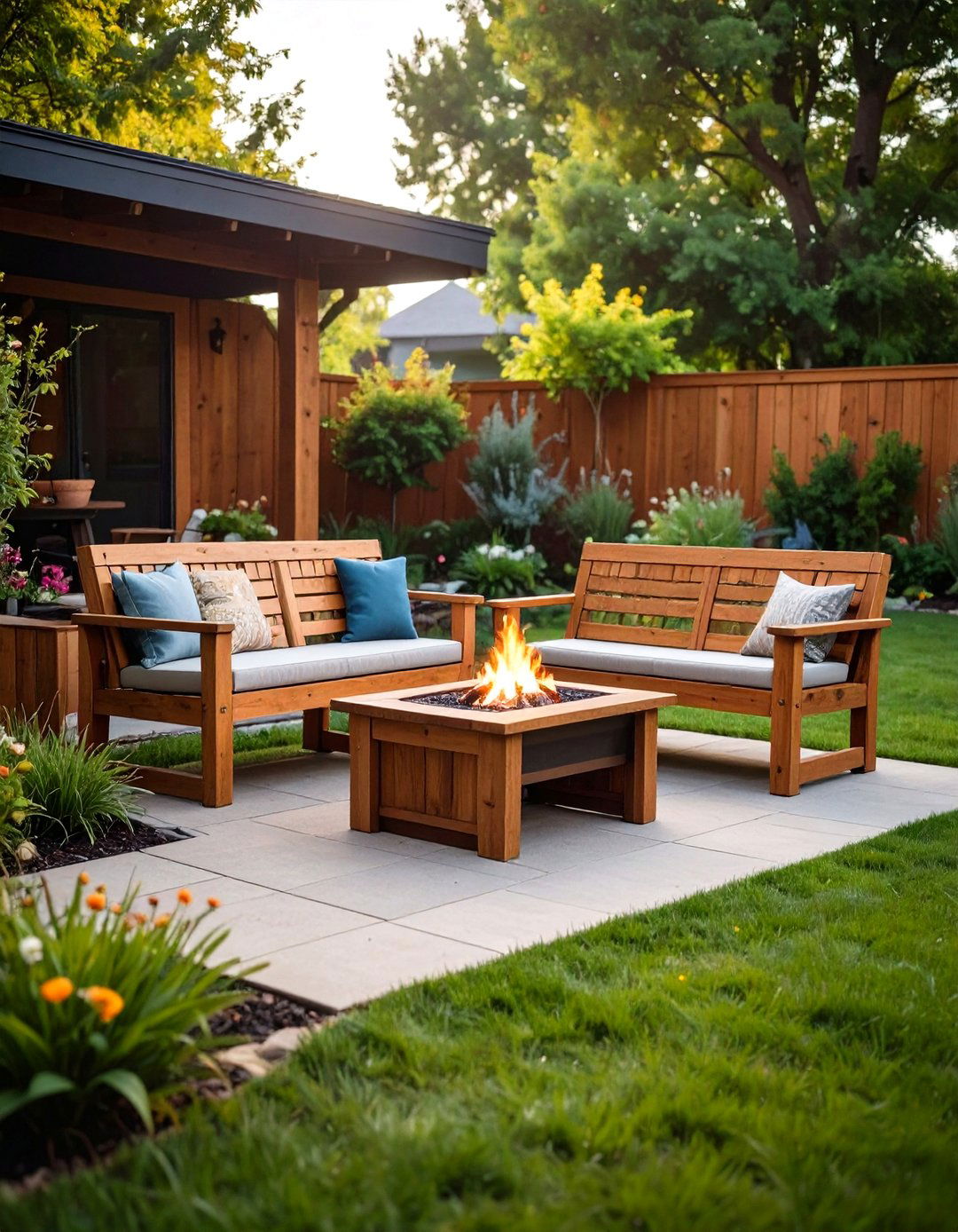 DIY Wooden Fire Pit Benches - 20 Fire Pit Chair Ideas
