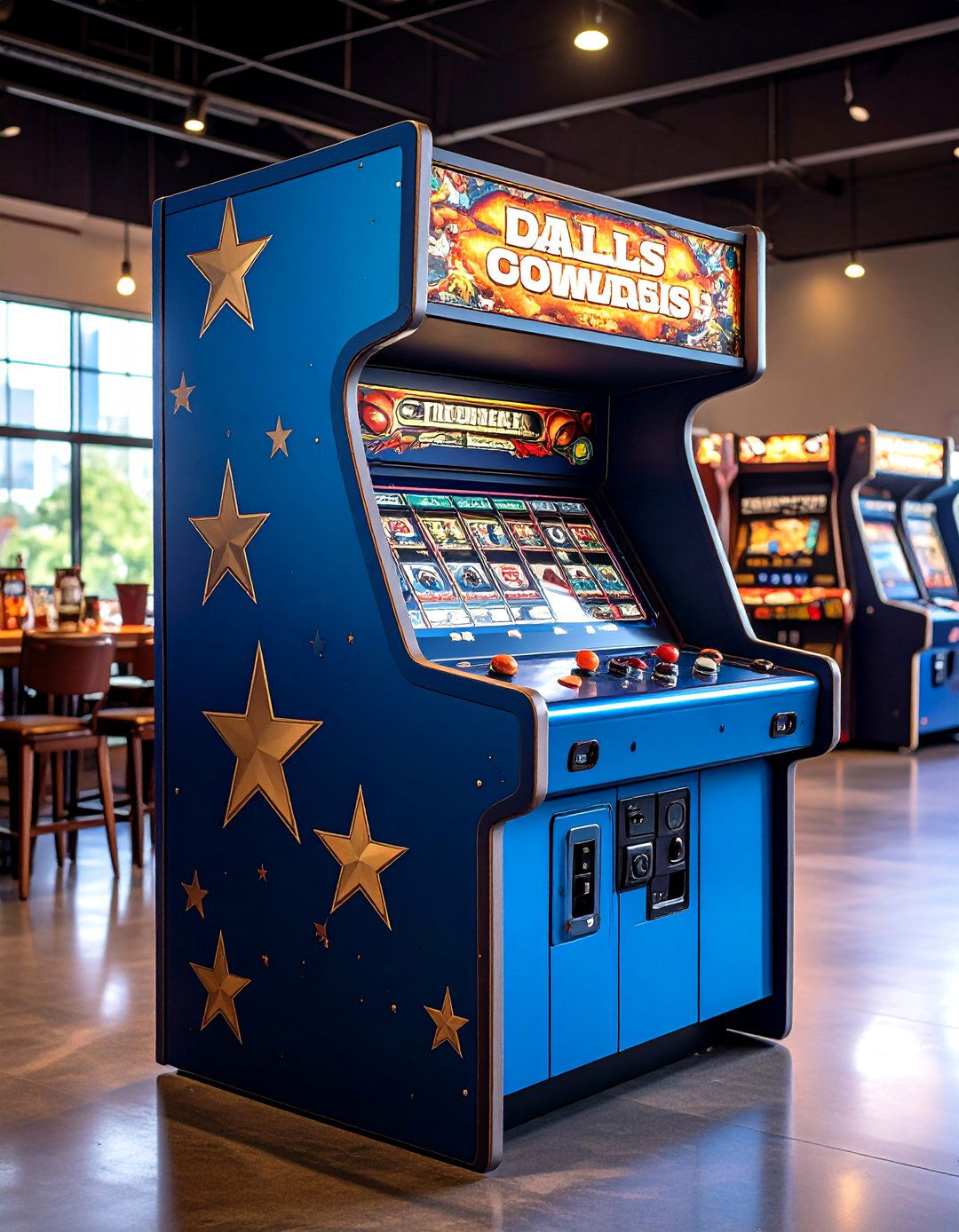 Dallas Cowboys Cocktail Arcade Cabinet Corner - 20 Dallas Cowboys Man Cave Ideas