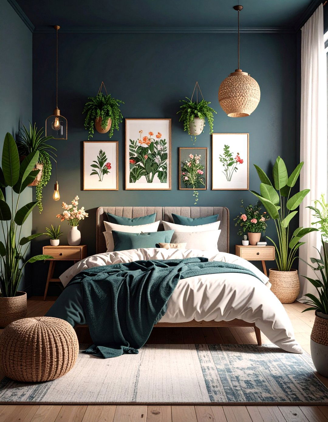 Dark Academia Bedroom with Botanical and Natural Elements - 20 dark academia bedroom ideas
