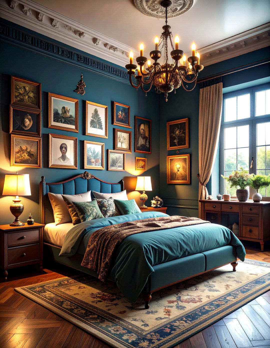 Dark Academia Bedroom with Gothic Wall Art Collection - 20 dark academia bedroom ideas