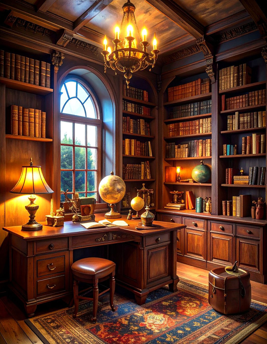 Dark Academia Study Witchy Living Room Corner - 20 Witchy Living Room Ideas