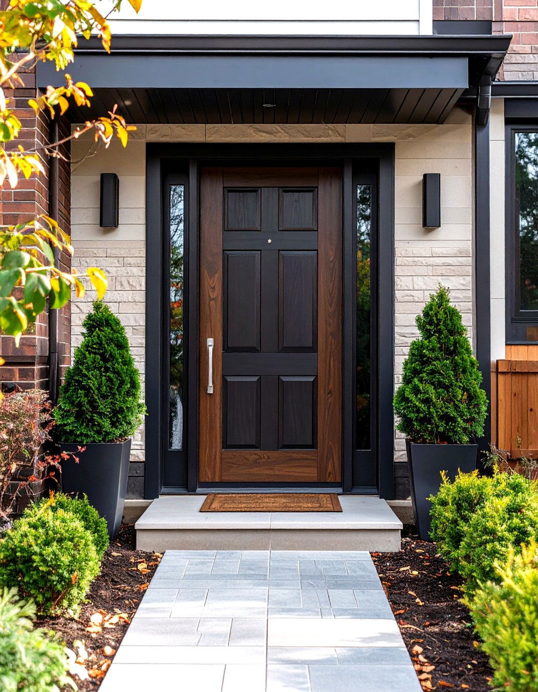 Dark Espresso - 20 Stained Front Door Ideas