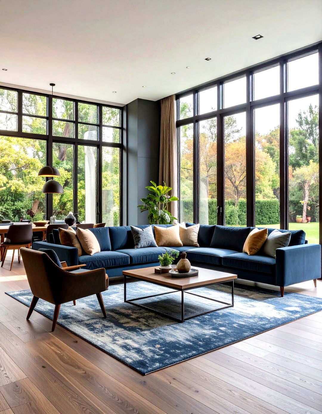 Dark Matte Finish Window Trim - 20 Modern Window Trim Ideas