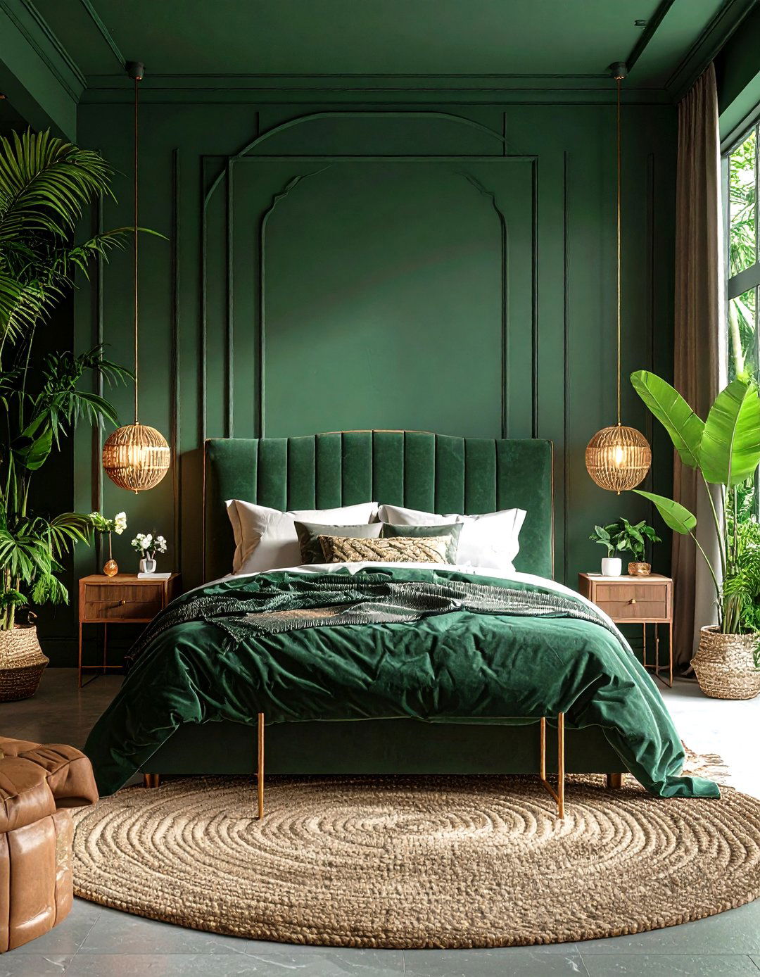 Dark Moody Jungle Themed Bedroom - 20 Jungle-themed Bedroom Ideas