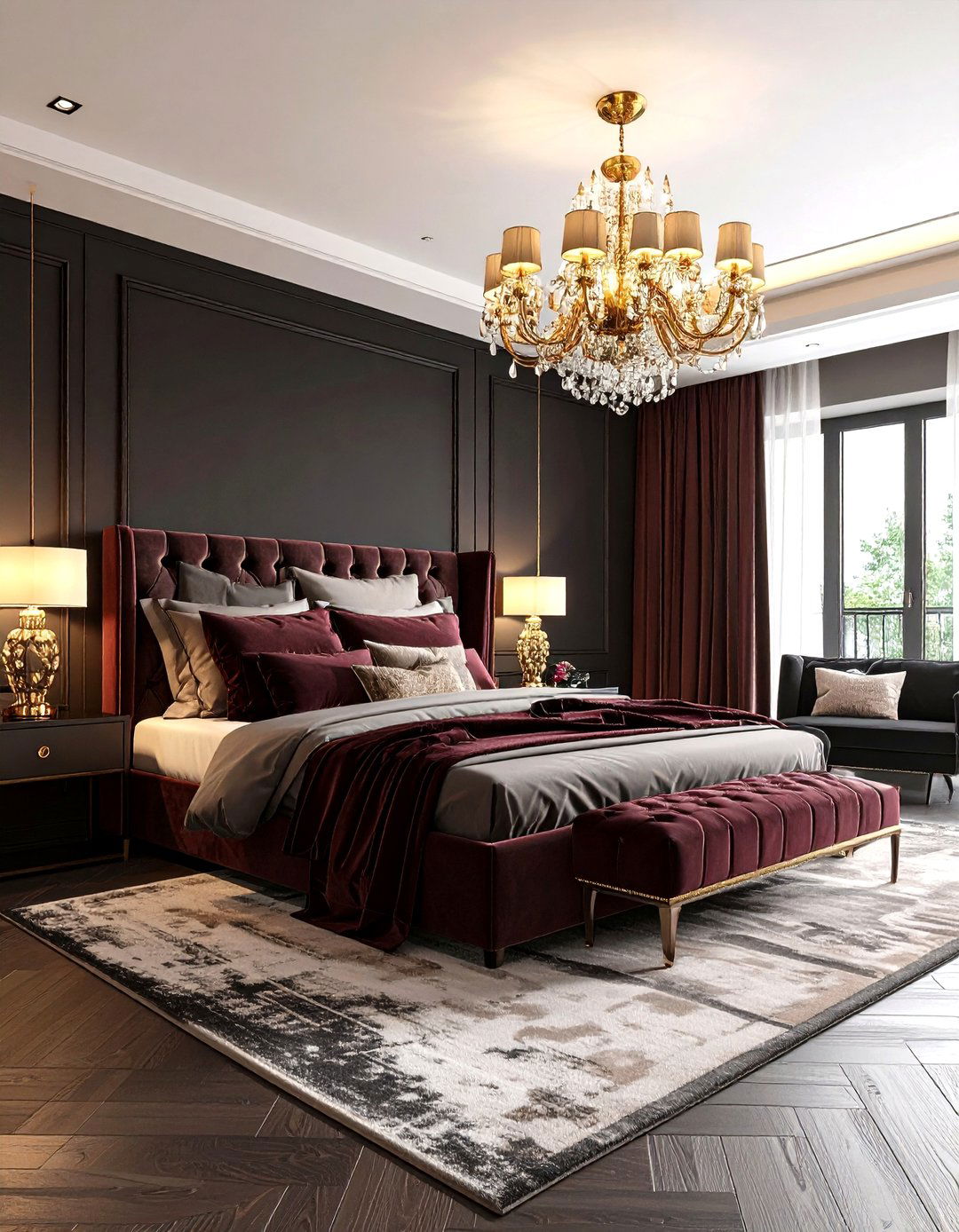Dark Moody Large Bedroom Design - 20 Large Bedroom Design Ideas