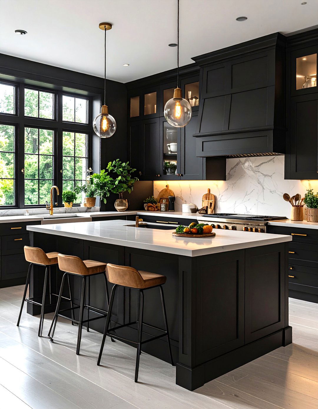 Dark Moody Painting Kitchen Cabinet Trend - 20 Painting Kitchen Cabinet Ideas
