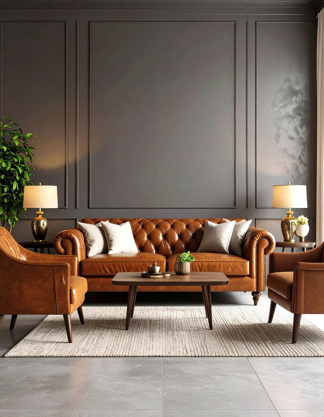 Dark Moody Sophistication Mens Living Room - 20 Men's Living Room Ideas