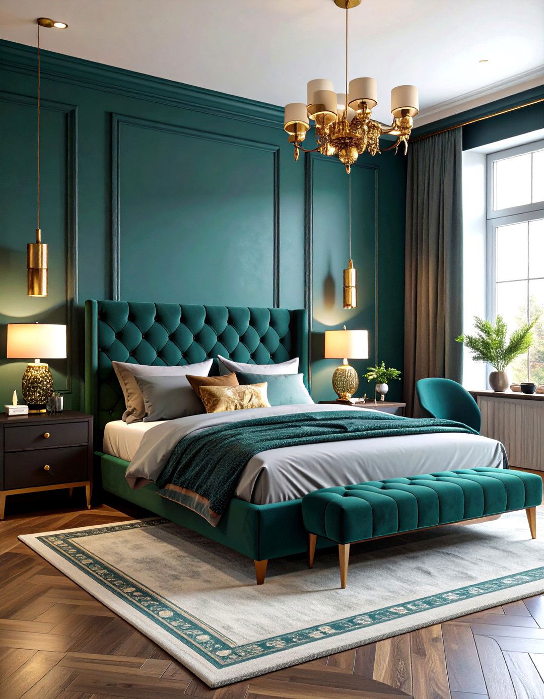 Dark Moody Teal Bedroom Retreat - 20 Teal Bedroom Ideas