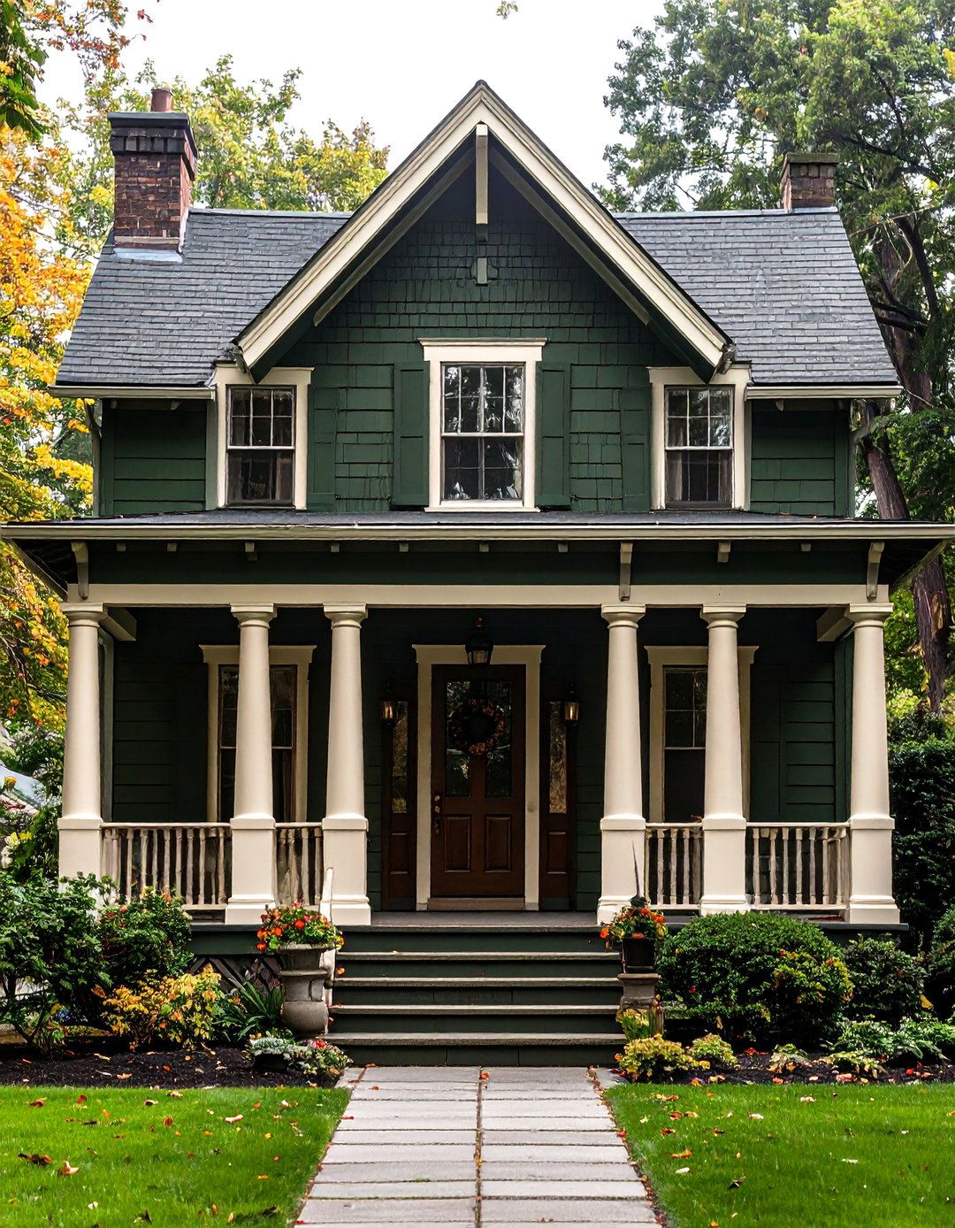 Dark Olive Green House Restoring a Craftsman Bungalow - 20 Dark Olive Green House Designs