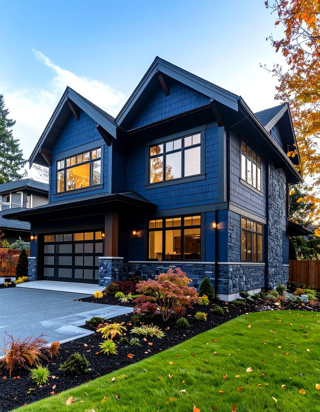 Dark Slate Exterior Cladding - 20 Stone Exterior Home Ideas