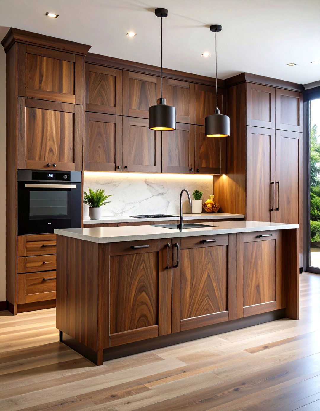 Dark Walnut Kitchen Door Collection - 20 Kitchen Door Design Ideas