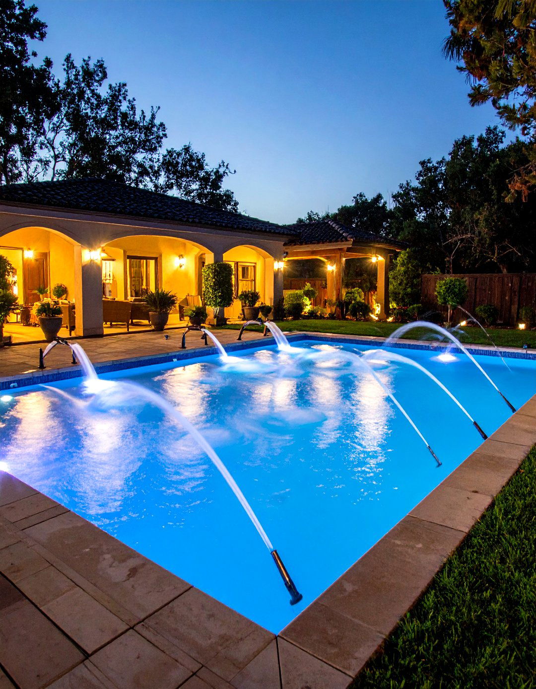 Deck Jets - 20 Small Pool Waterfall Ideas