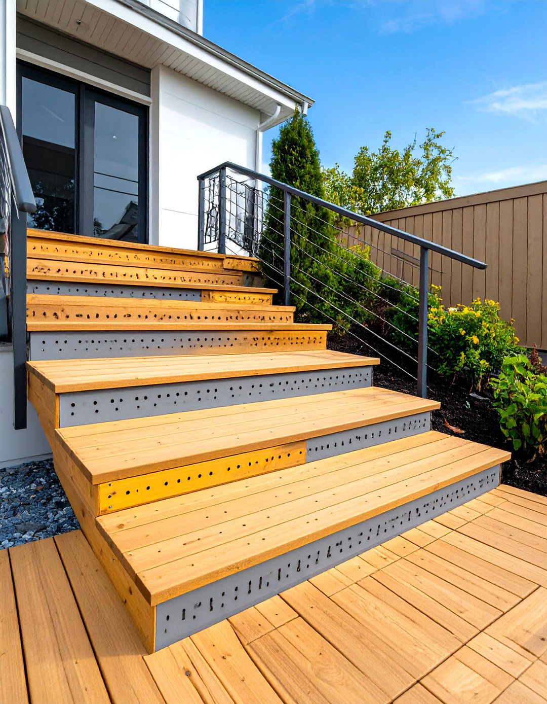 Deck Style Steps - 20 Sloped Walkway Ideas