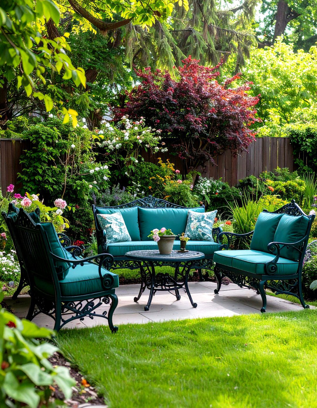 Decorative Cast Iron Seating - 20 Victorian Front Garden Ideas
