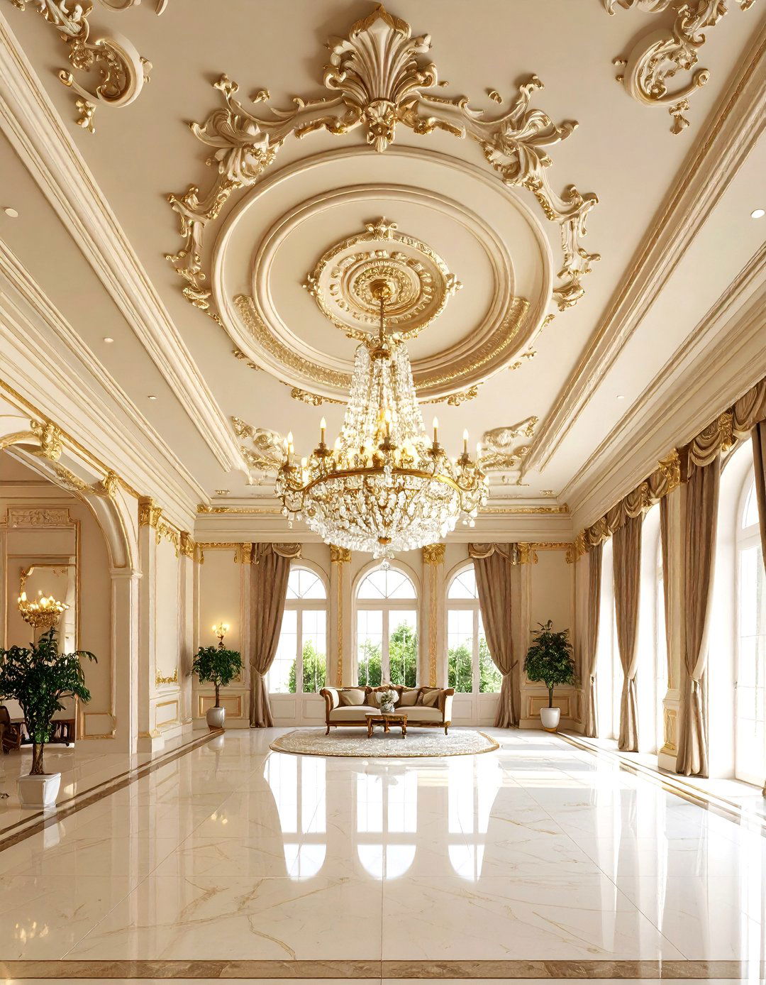 Decorative Ceiling Medallions Frame Light Fixtures - 20 French Interior Design Ideas