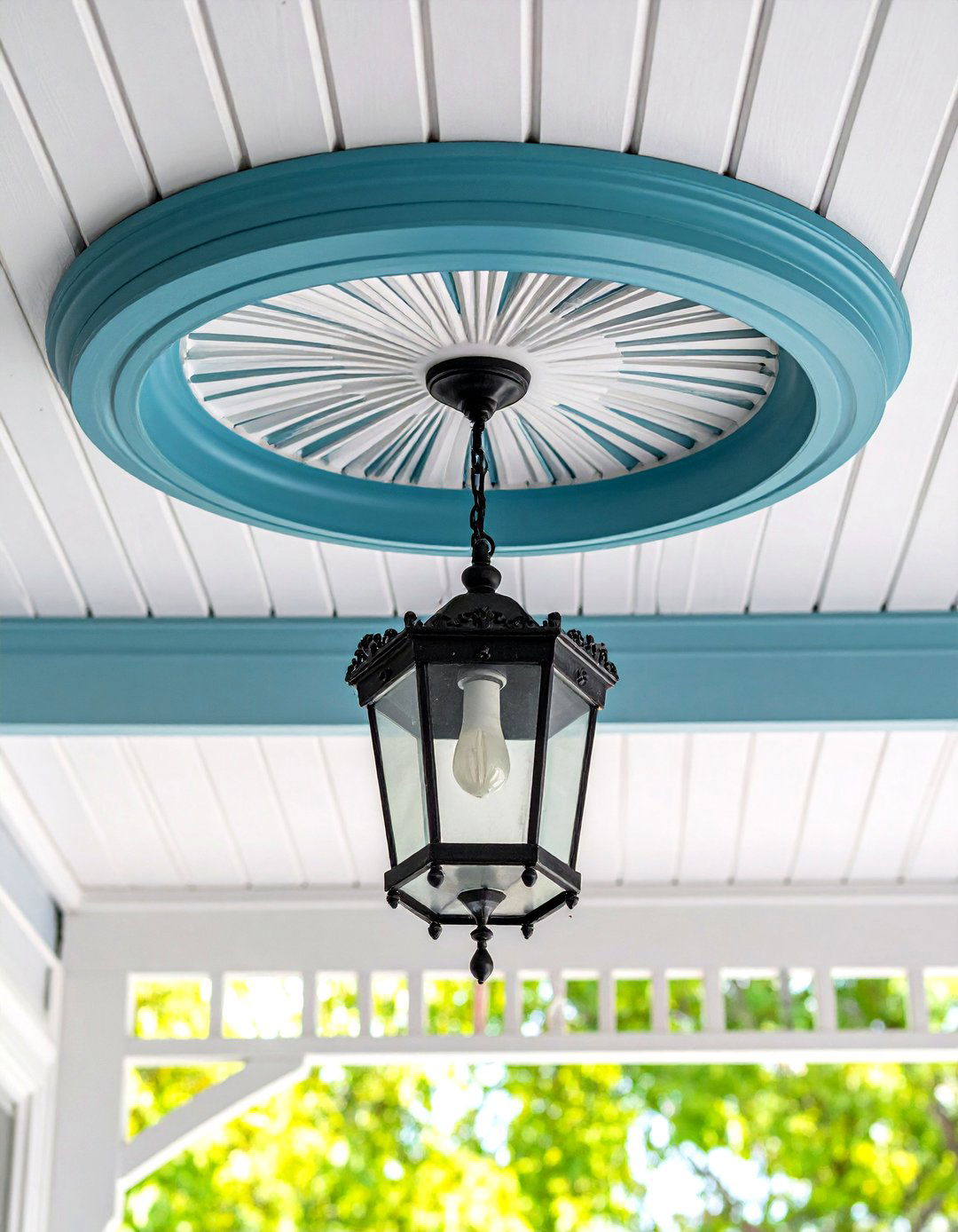 Decorative Ceiling Rosette - 20 Victorian Porch Ideas