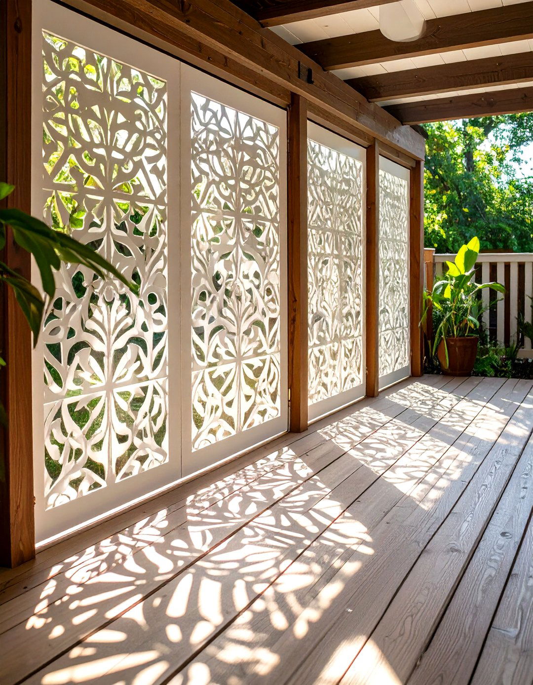 Decorative Cut Out Privacy Screens - 20 Deck Skirting Ideas