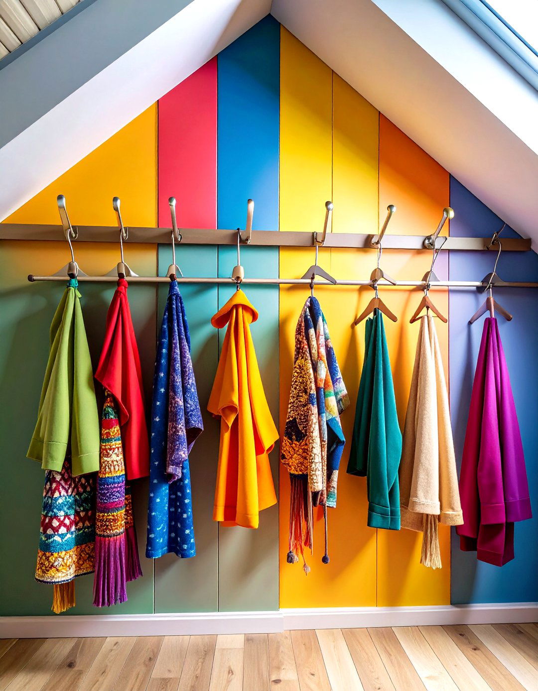 Decorative Hooks and Hangers - 20 Sloped Ceiling Closet Ideas