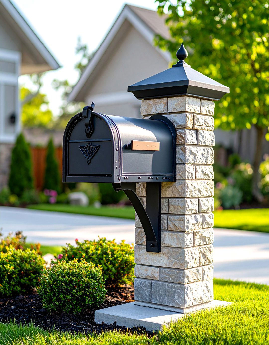 Decorative Mailbox Driveway Entrance Integration - 20 driveway entrance ideas