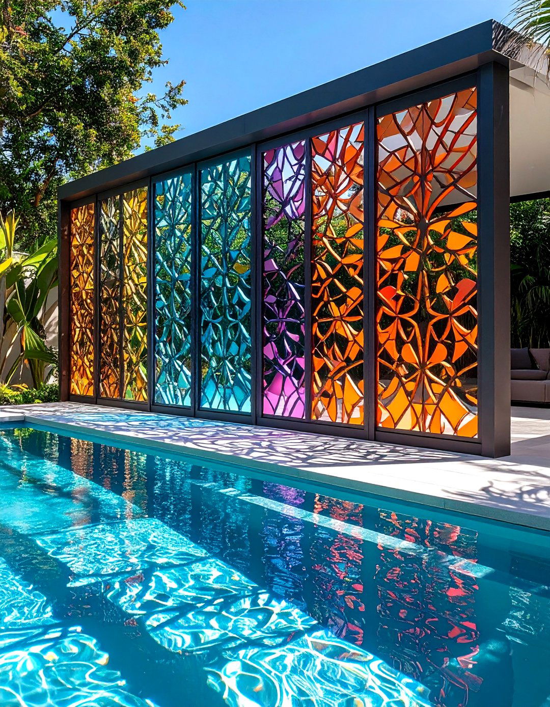 Decorative Metal Privacy Screens - 20 Pool Privacy Ideas
