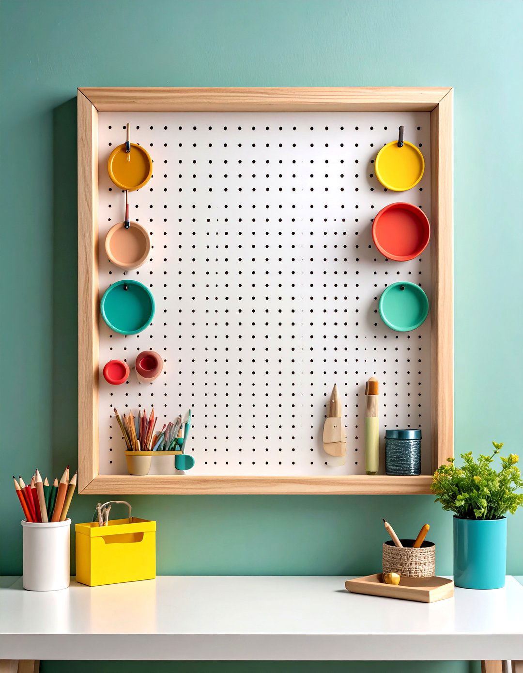 Decorative Pegboard Frames - 20 Small Craft Room Ideas