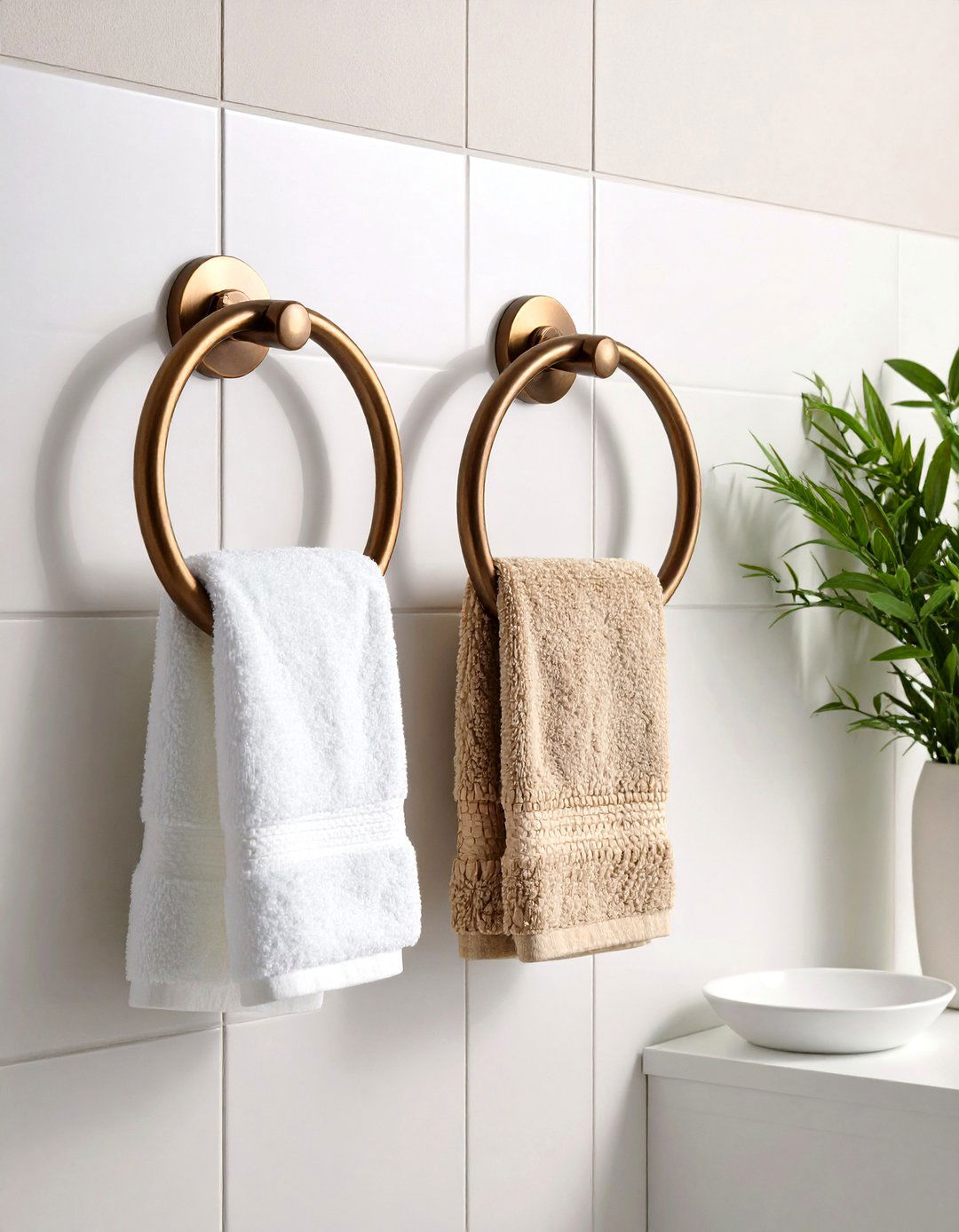 Decorative Towel Ring Display - 20 Towel Display Ideas