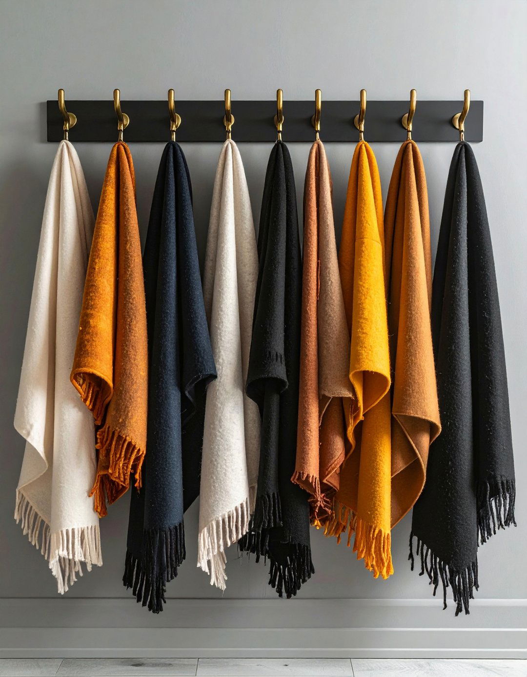Decorative Wall Hooks for Blankets - 20 Blanket Storage Ideas