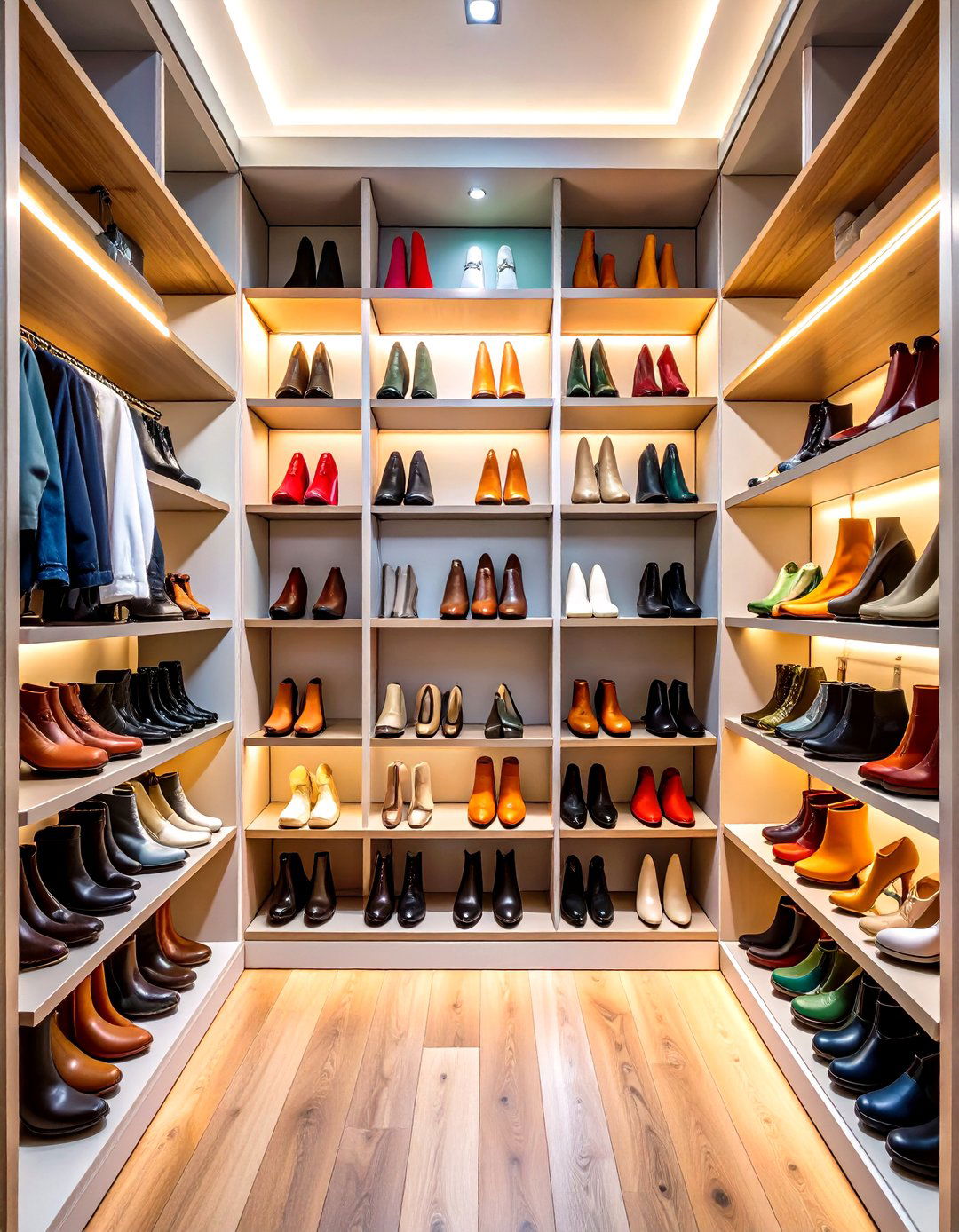 Dedicate Shoe Display Shelving - 20 Walk in Closet Ideas