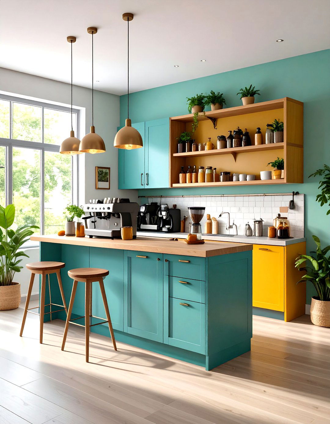 Dedicated Coffee Bar Nook for Cafe Vibes - 20 Dream Kitchen Ideas