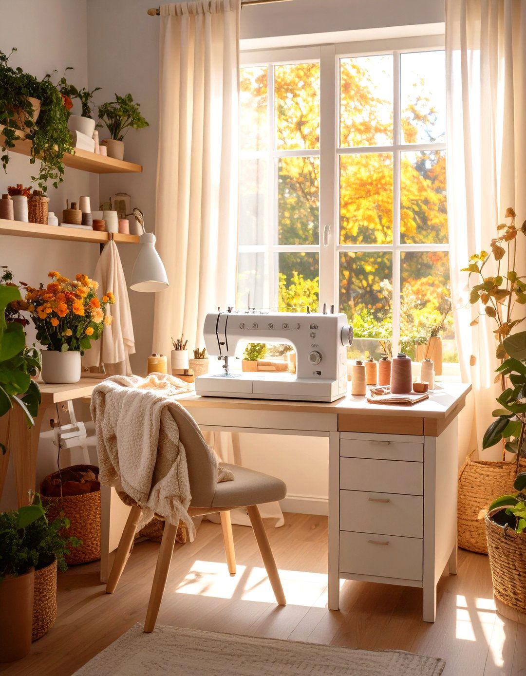 Dedicated Sewing Nook for Smooth Craft Room Workflow - 20 Craft Room Ideas