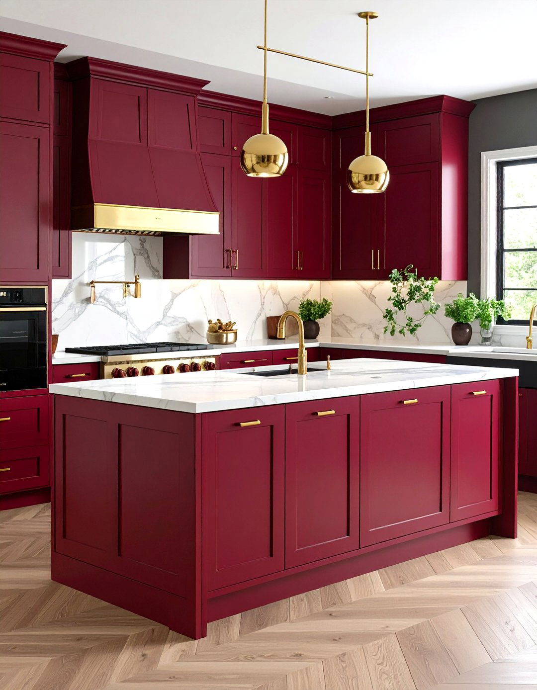 Deep Burgundy Kitchen Cabinet Luxury - 20 Kitchen Cabinet Color Ideas