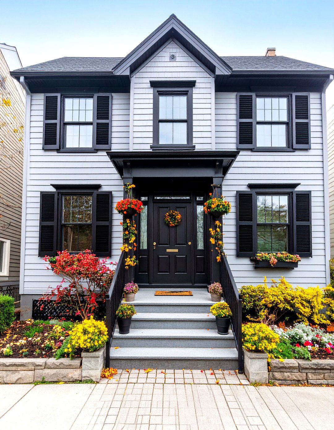 Deep Charcoal Siding and Black Window Casings - 20 Grey House With Black Trim