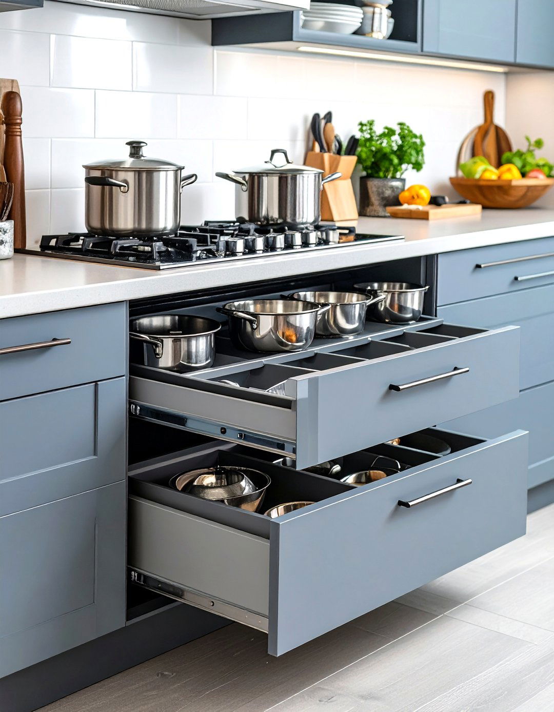 Deep Drawer Pots and Pans Storage Solution - 20 Pots and Pans Storage Ideas