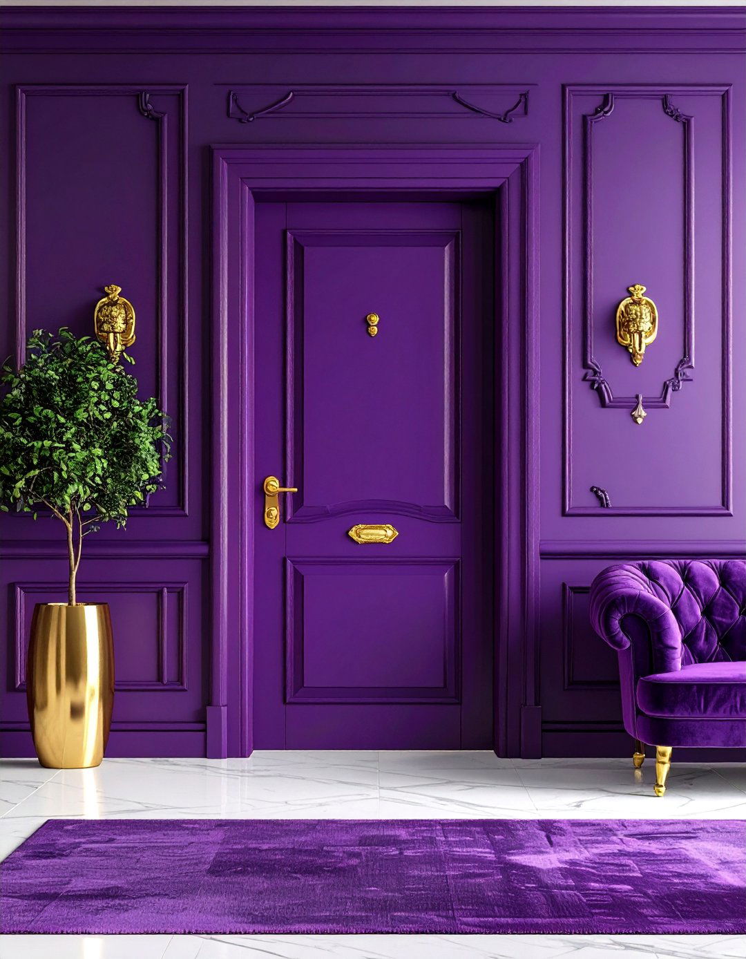 Deep Purple Interior Door Color - 20 Interior Door Color Ideas