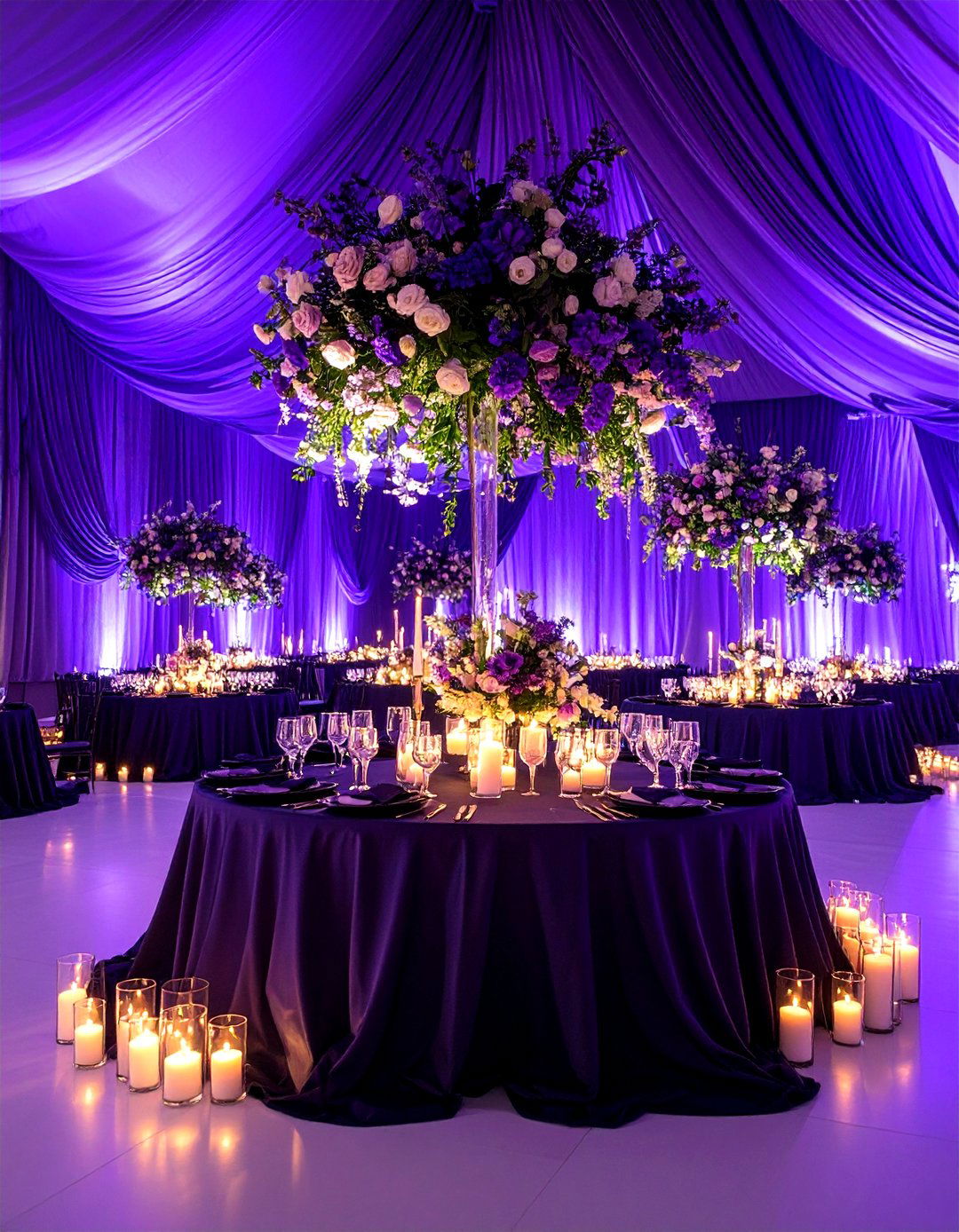 Deep Violet Purple Wedding Theme with Dramatic Flair - 20 Purple Wedding Theme Ideas