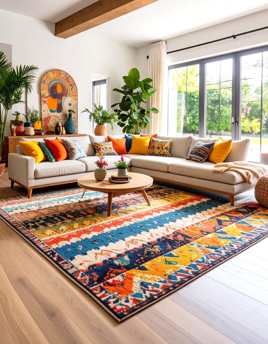 Define Zones with Sectional and Rug Combinations - 20 Sectional Living Room Ideas