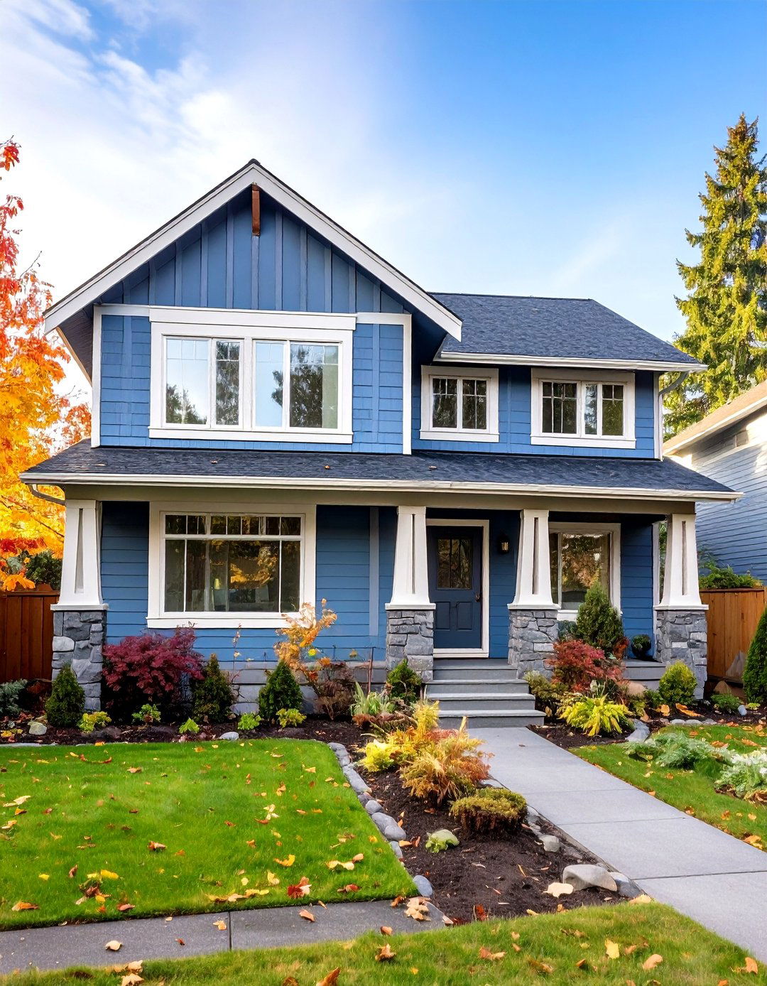 Denim Blue Midnight Blue Siding Transitional Style Harmony - 20 Midnight Blue & Dark Blue House Siding Colors