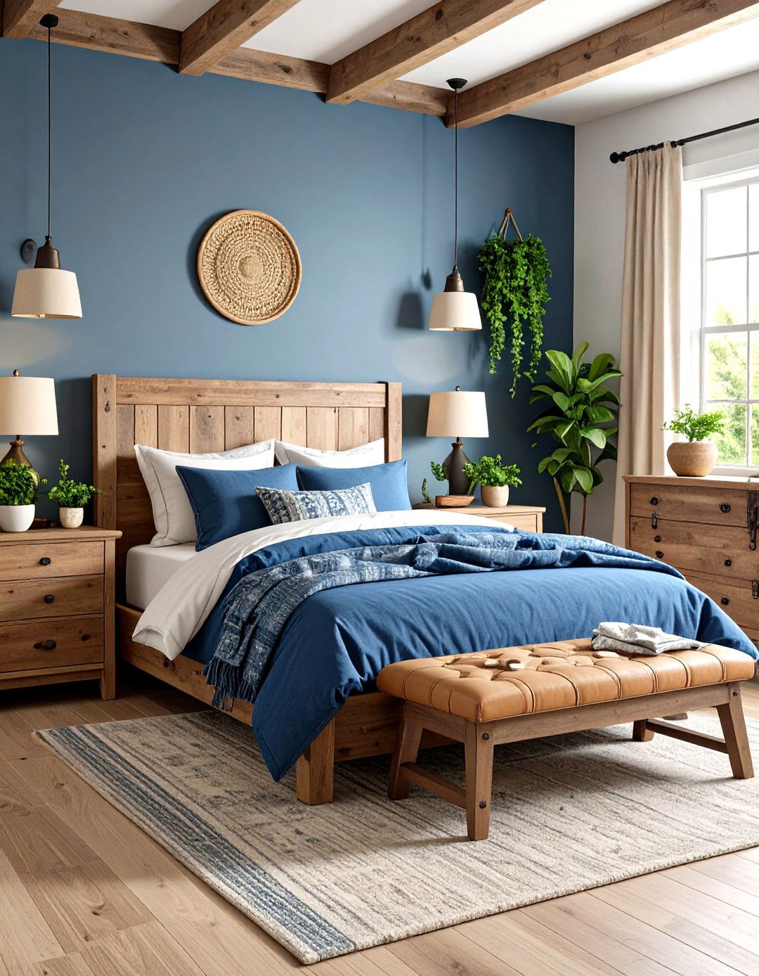 Denim Blue Rustic Bedroom Charm - 20 Girls Blue Bedroom Ideas