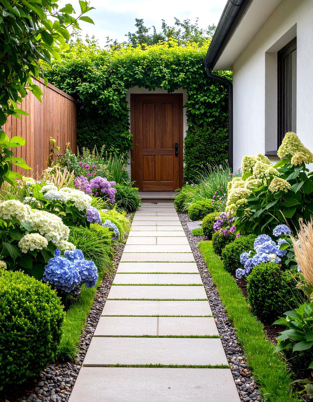 Dense Pathway Planting - 20 Small Front Yard Landscaping Ideas