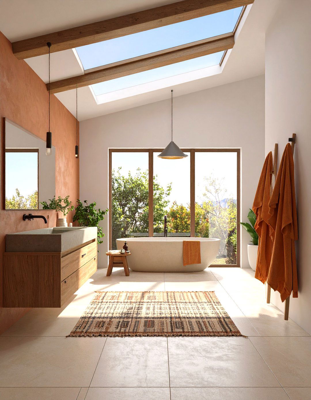 Desert Earth Tone Masculine Bathroom - 20 Masculine Bathroom Ideas