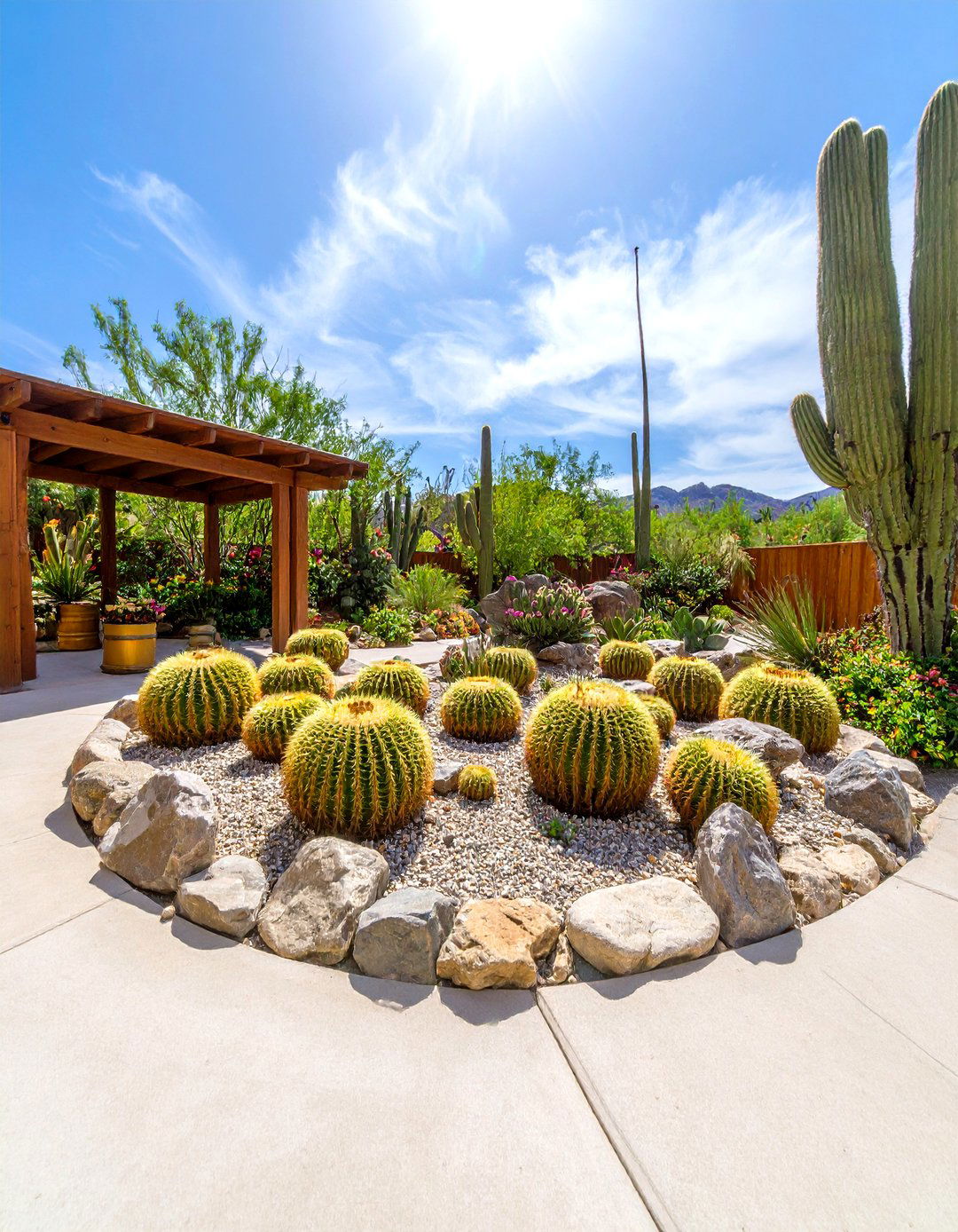 Desert Landscape Native Cactus Garden - 20 Desert Landscape Ideas