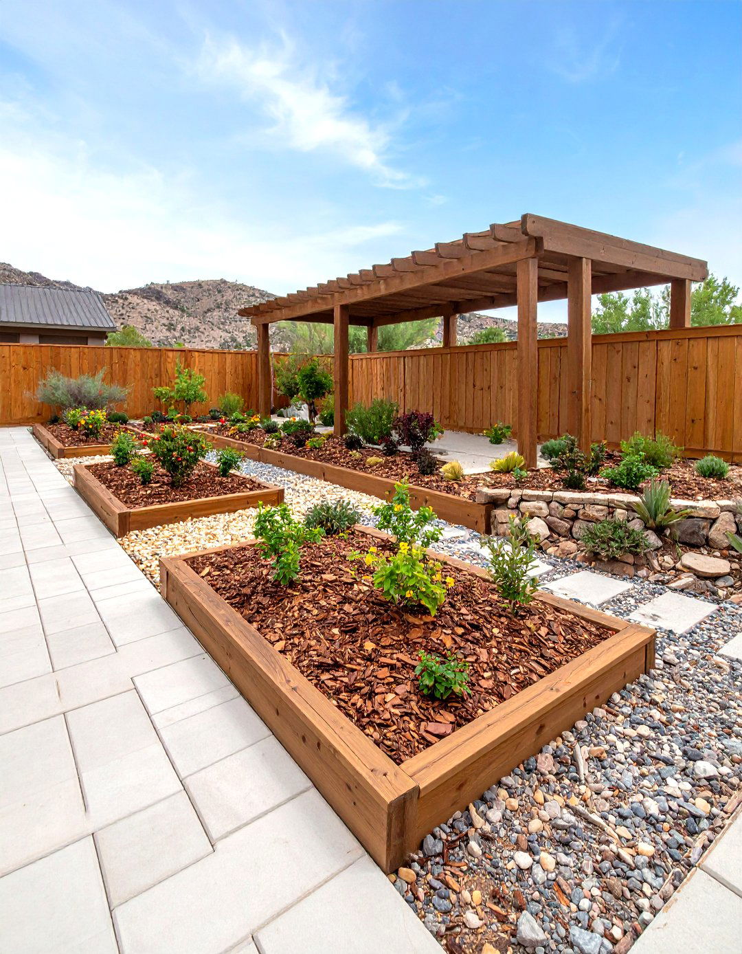 Desert Landscape Rainwater Harvesting Swale Design - 20 Desert Landscape Ideas