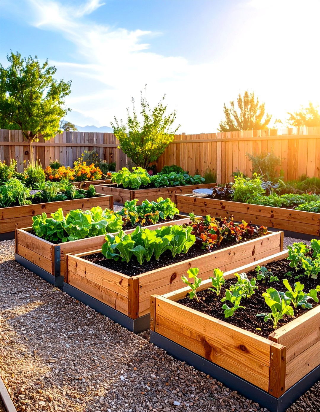 Desert Landscape Raised Planters from Reclaimed Timber - 20 Desert Landscape Ideas