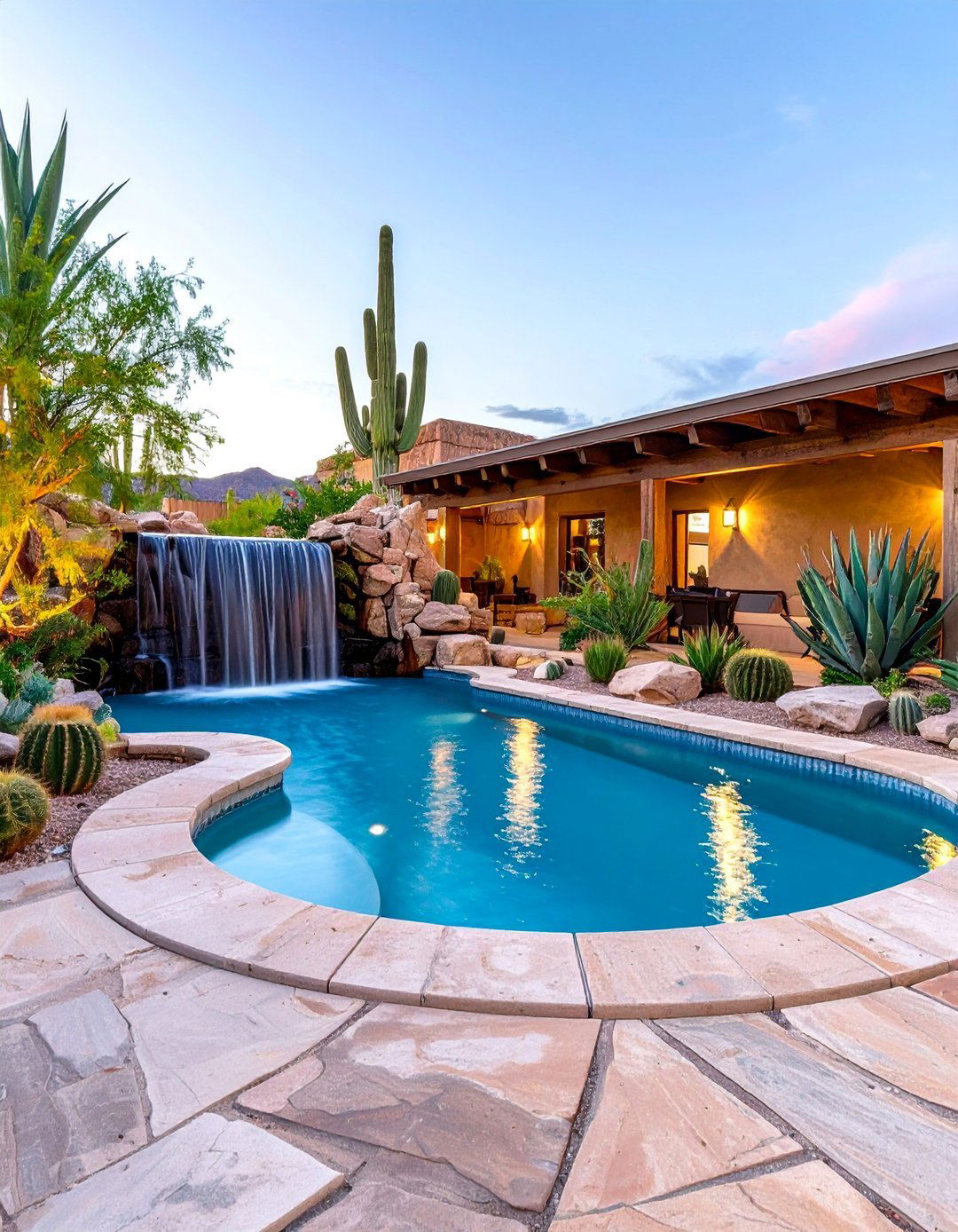 Desert Oasis Lagoon Pool - 20 Lagoon Pool Ideas