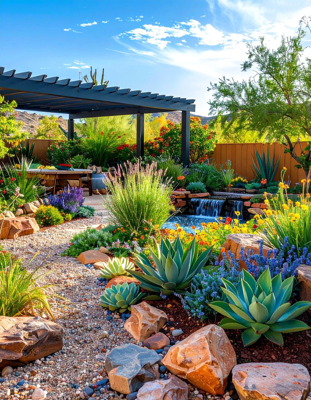 Desert Oasis Patio With a Pergola - 20 Patio With a Pergola Ideas