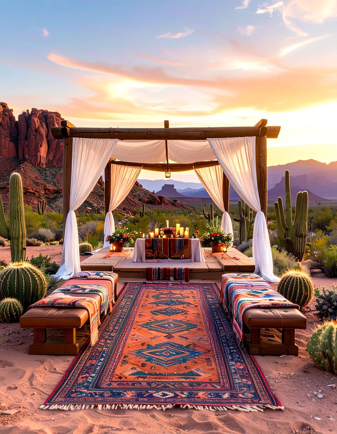 Desert Sunset Western Wedding Oasis - 20 Western Wedding Ideas