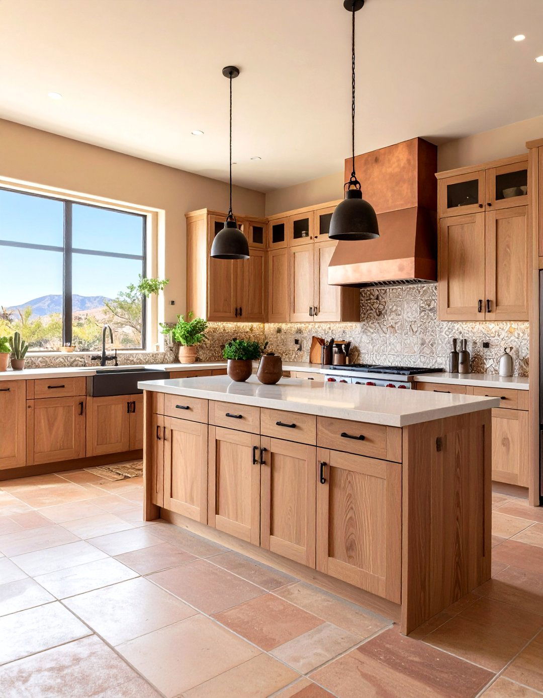 Desert Tan Southwestern Flair - 20 Brown Kitchen Cabinets Ideas