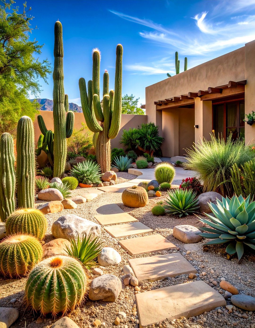 Desert Theme Low Maintenance Backyard Landscaping - 20 Low Maintenance Backyard Landscaping Ideas